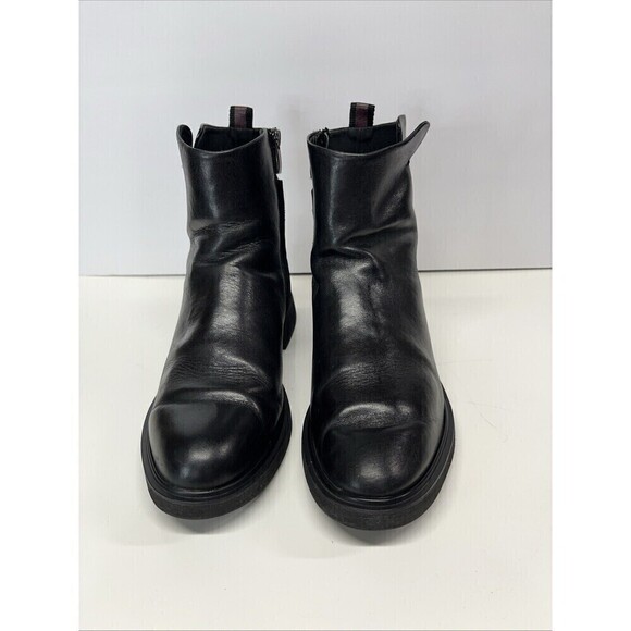 Franco Sarto Bealy Womens Leather Almond Toe Ankle Boots Black 10M - Picture 4 of 10